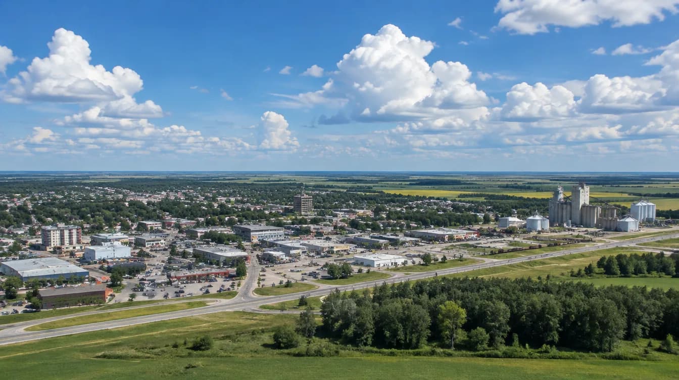 Canola field and prairie skyline of Grande Prairie, Alberta — industrial wastewater treatment service area in Canada