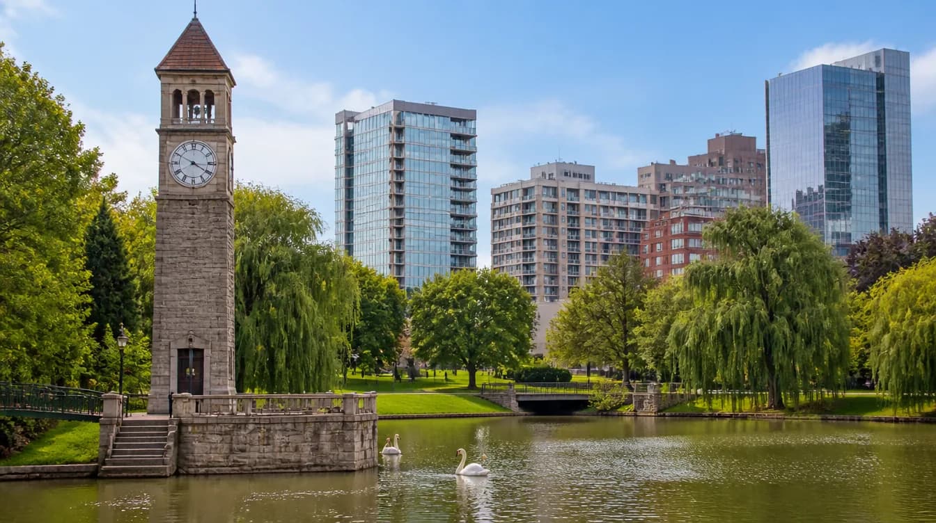 Cityscape of Kitchener, Ontario — industrial wastewater treatment service area in Canada