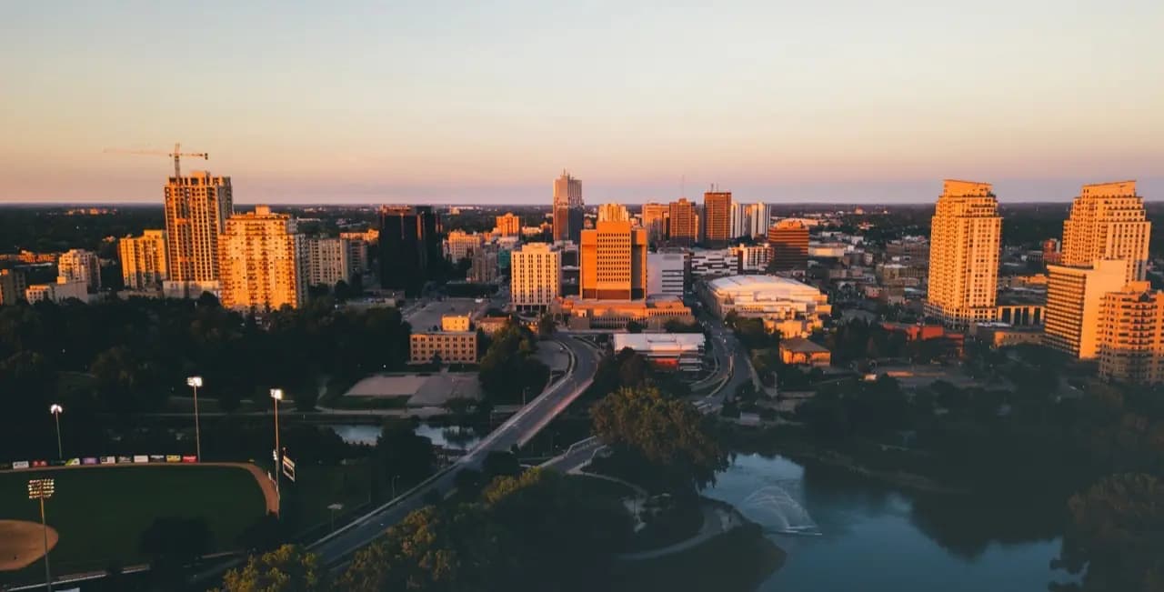 Cityscape of London, Ontario — industrial wastewater treatment service area in Canada