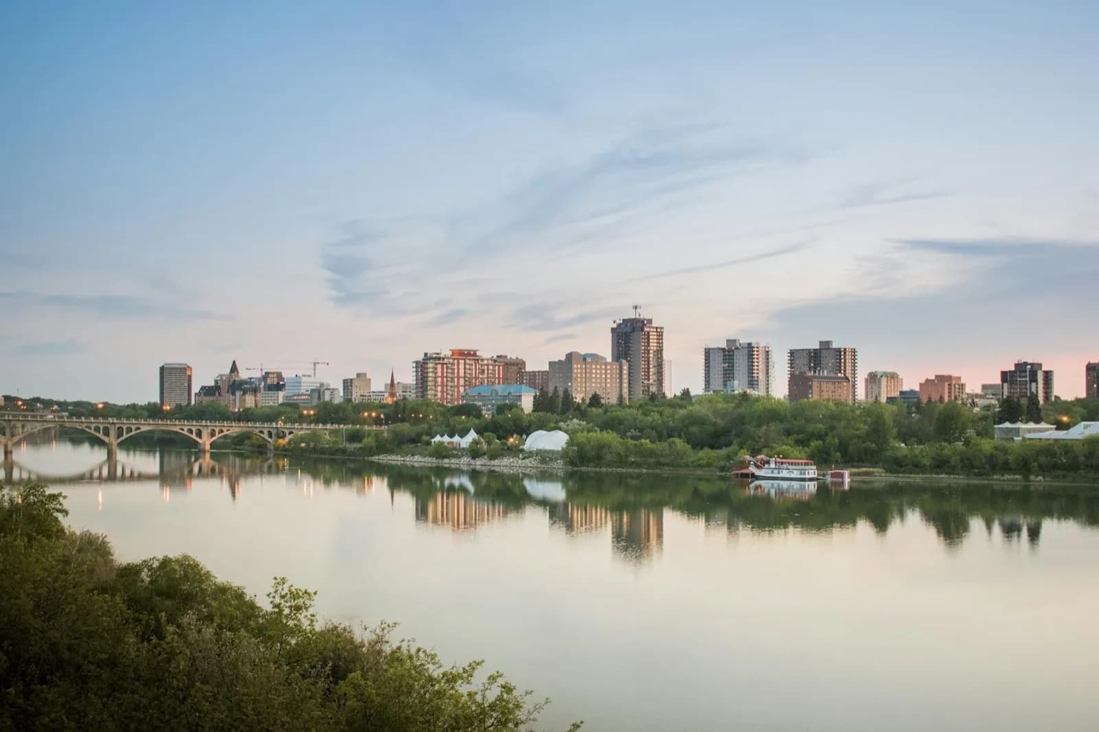 Cityscape of Saskatoon, Saskatchewan — industrial wastewater treatment service area in Canada