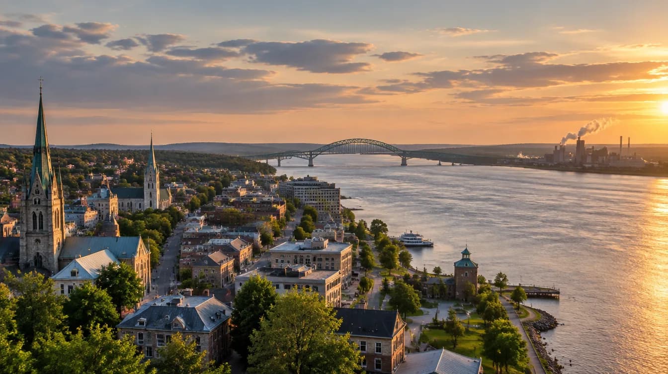 Cityscape of Trois-Rivieres, Quebec — industrial wastewater treatment service area in Canada
