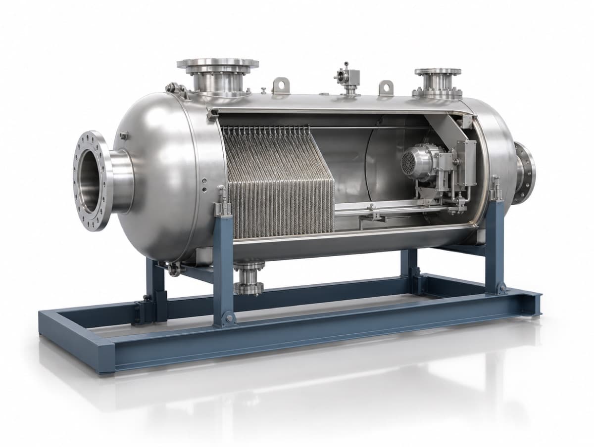 Steel coalescing oil-water separator tank with inlet piping for industrial wastewater treatment in Canada