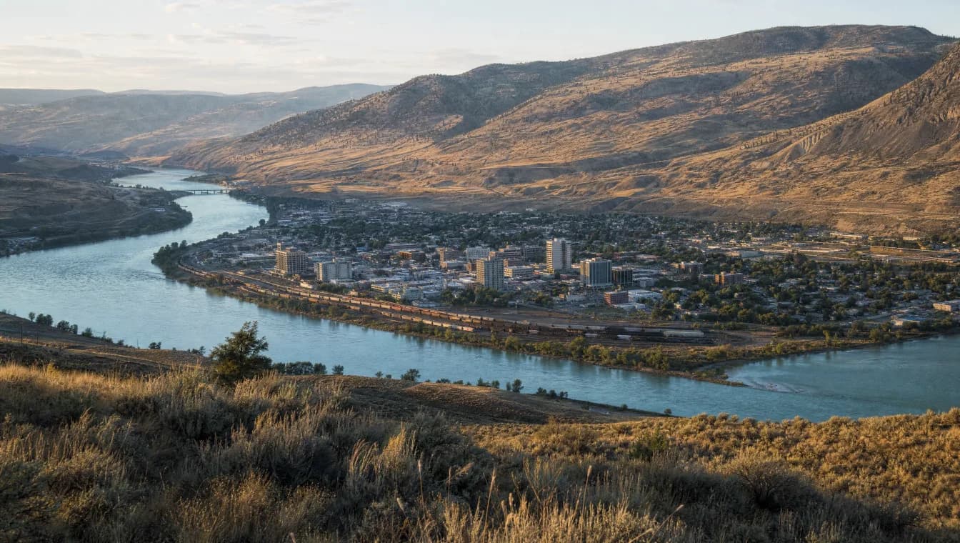 Confluence of the North and South Thompson Rivers at Kamloops, British Columbia — industrial wastewater treatment service area in Canada